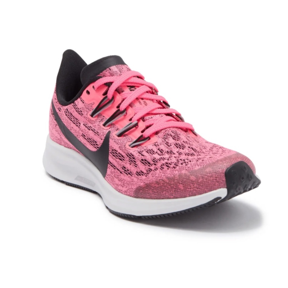 Gently worn NIKE Air Zoom Pegasus 36 Running Shoe (Big Kid) PINK Size 6M